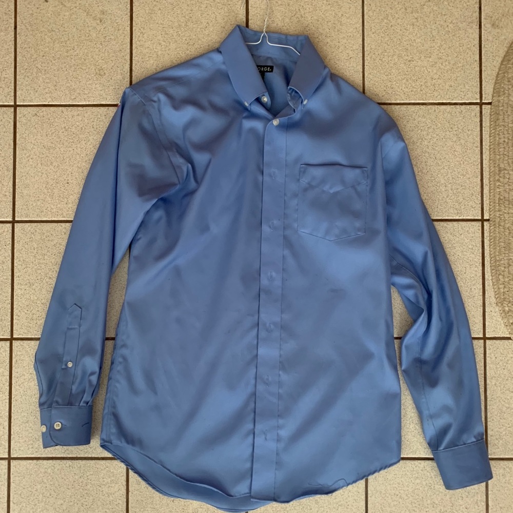 Blue button up